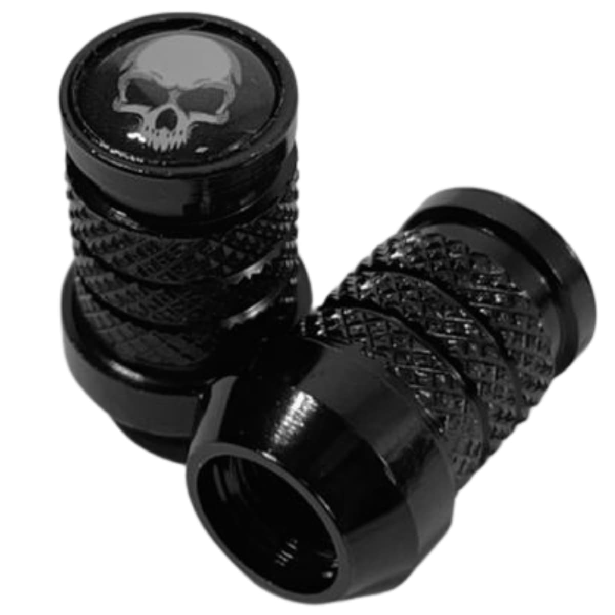 Tampa Válvula Pneu G7 Alumínio Skull Preto