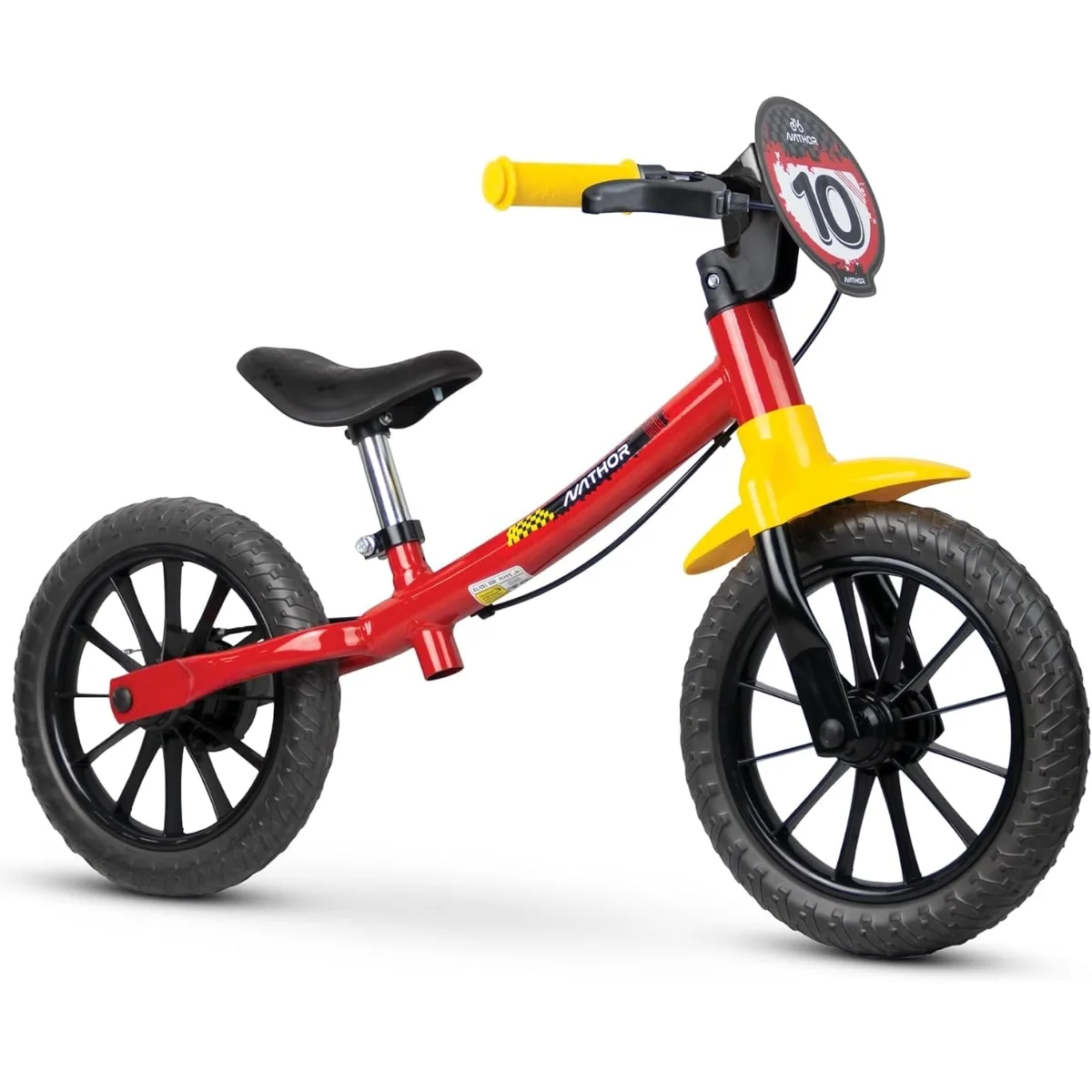 Bicicleta Aro 12 Infantil Nathor Balance Fast Vermelho e Preto
