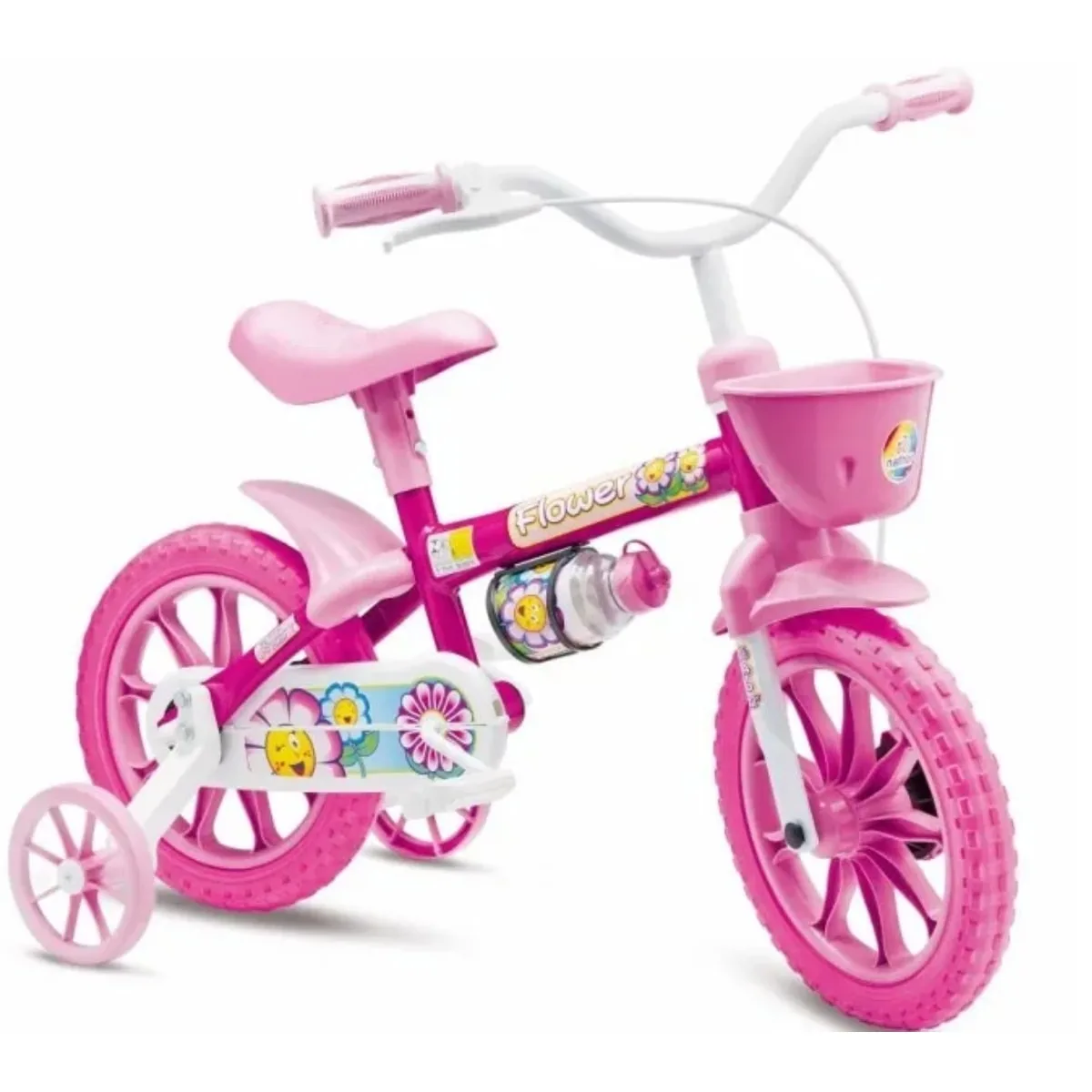 Bicicleta Aro 12 Infantil Nathor Flower Rosa
