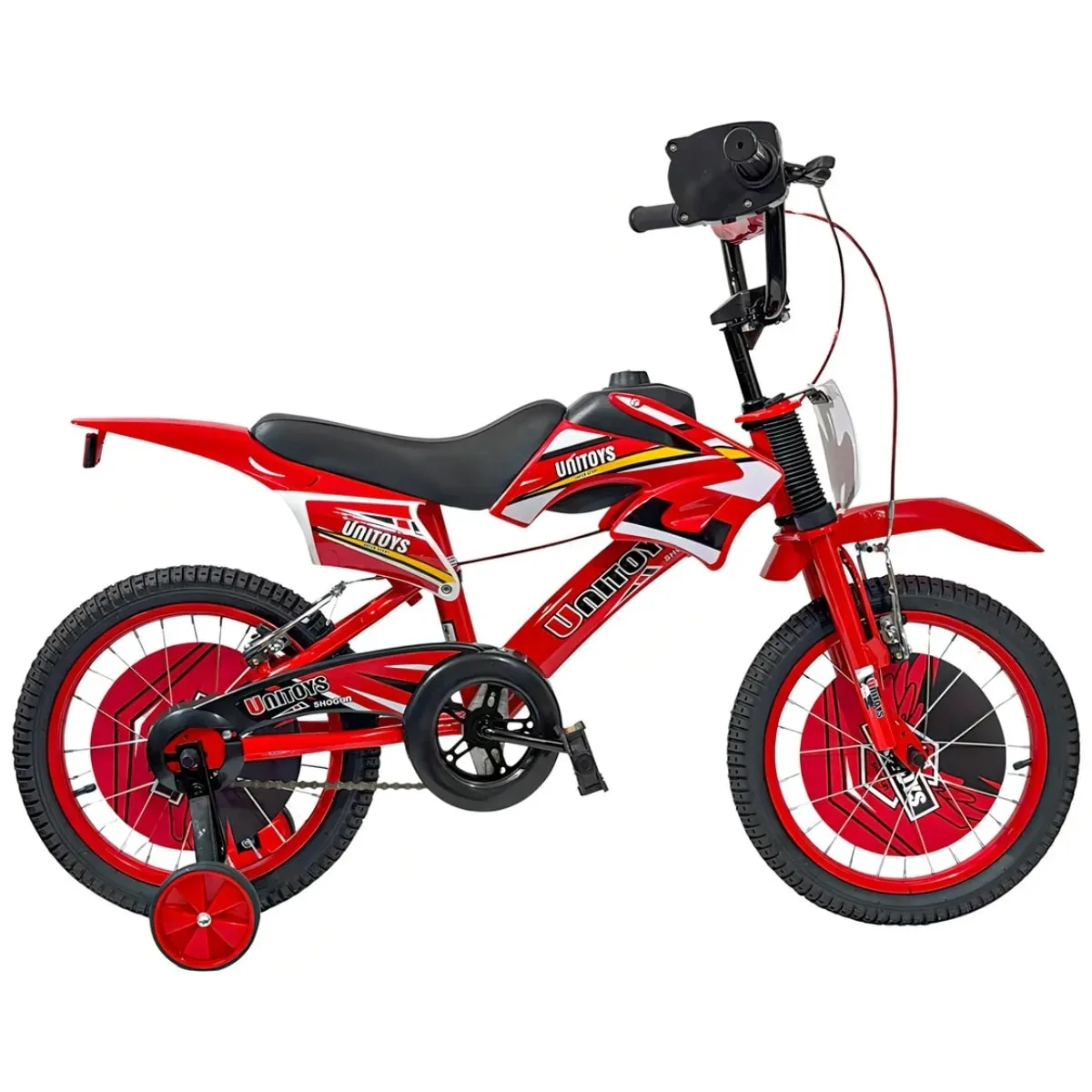 Bicicleta Aro 16 Unitoys Moto Cross Vermelho