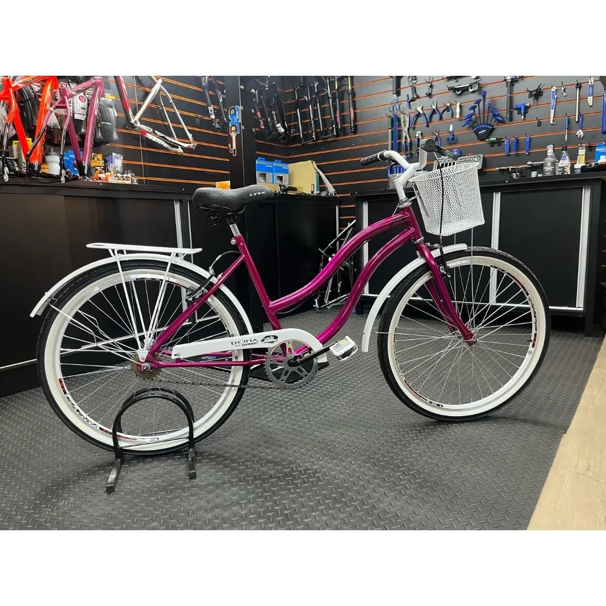 Bicicleta Aro 26 Doha Contra Pedal Rosa Branco