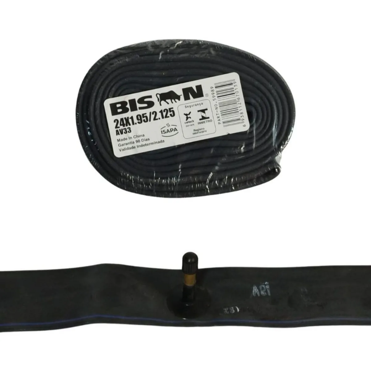 Câmara Aro 24x1.95/2.125 Bison Válvula Americana 33mm