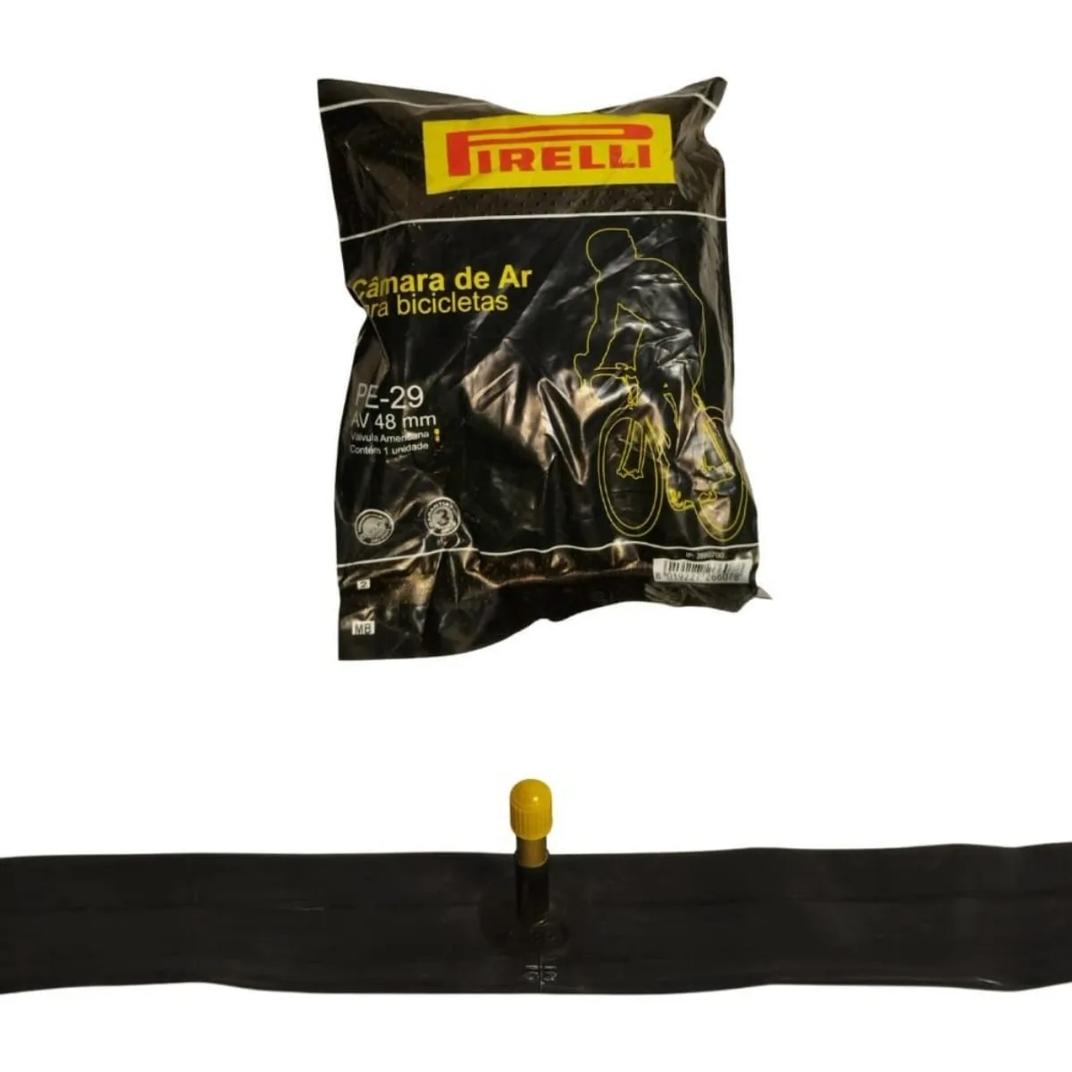 Câmara Aro 29 PE Pirelli Válvula Americana 48mm Balão