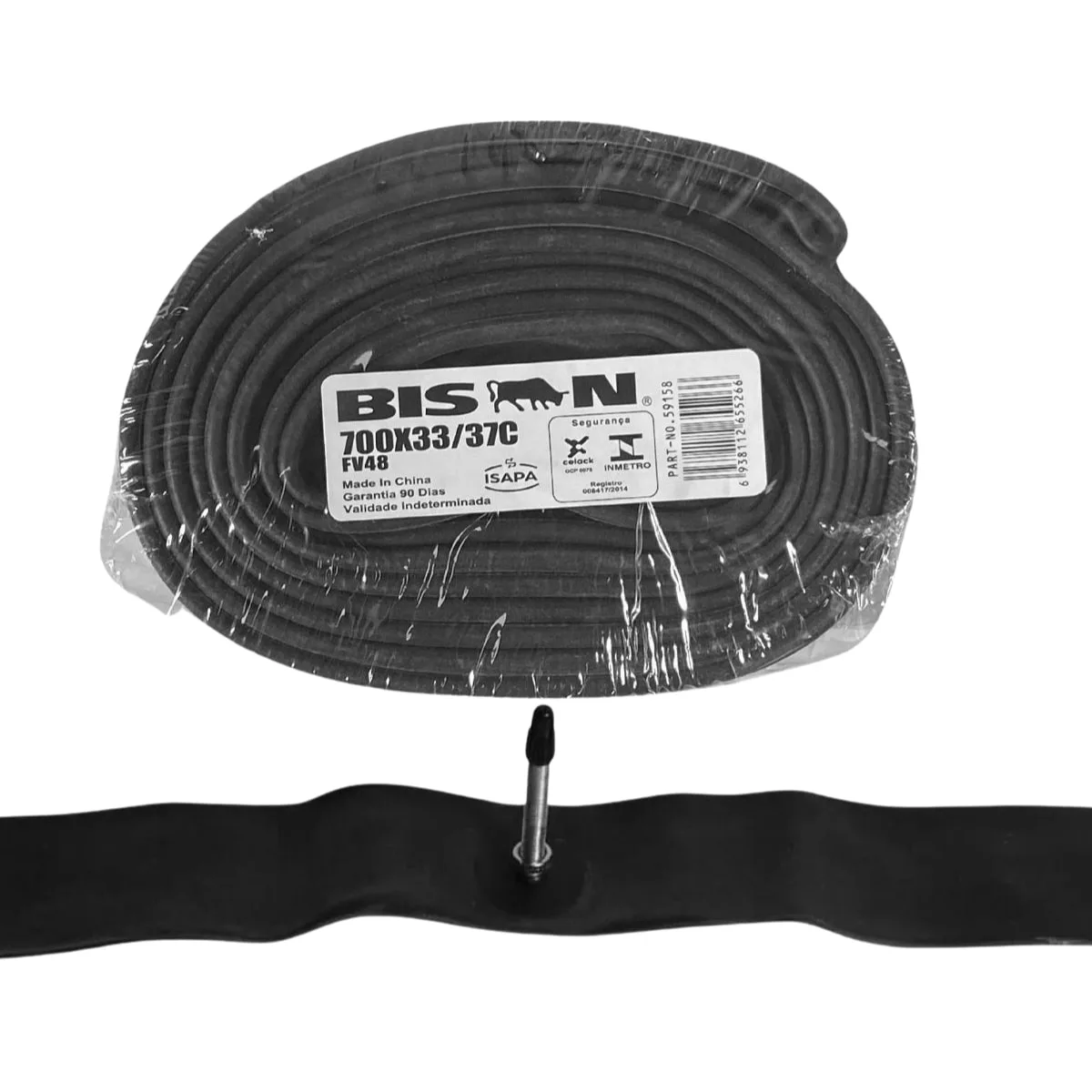 Câmara Aro 700x33/37C Bison Válvula Presta 48mm