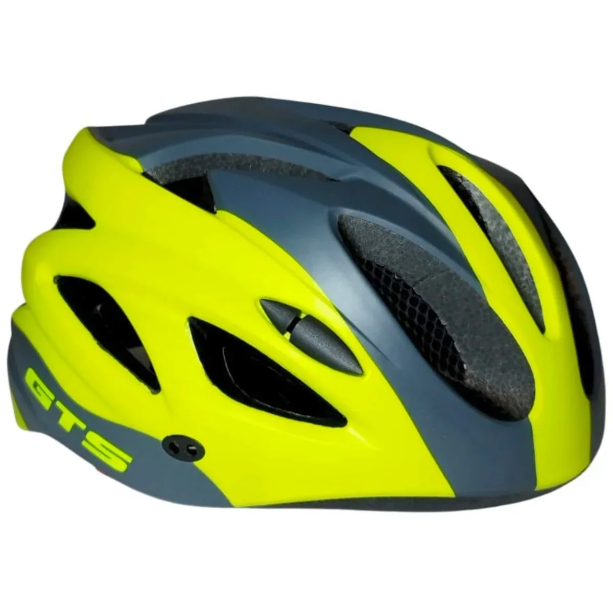 Capacete Bike GTS In Mold Grafite e Amarelo G