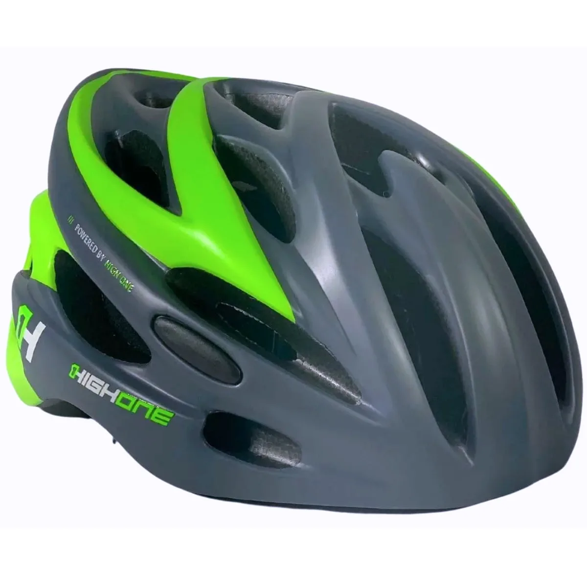 Capacete Bike High One Volcano New Cinza e Verde