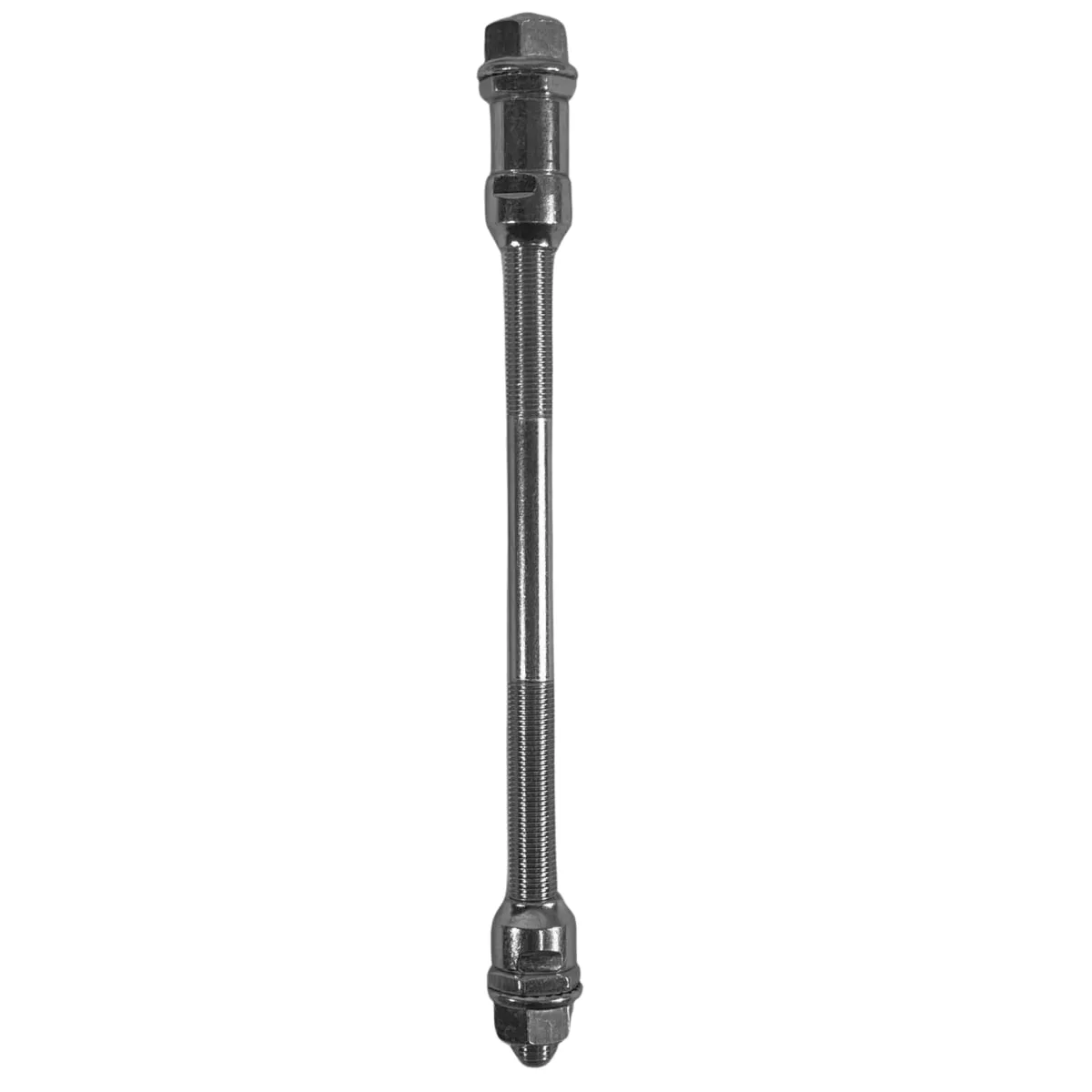 Eixo Traseiro Importado 200mm Aço Zincado Grosso 3/8 Com Espaçador