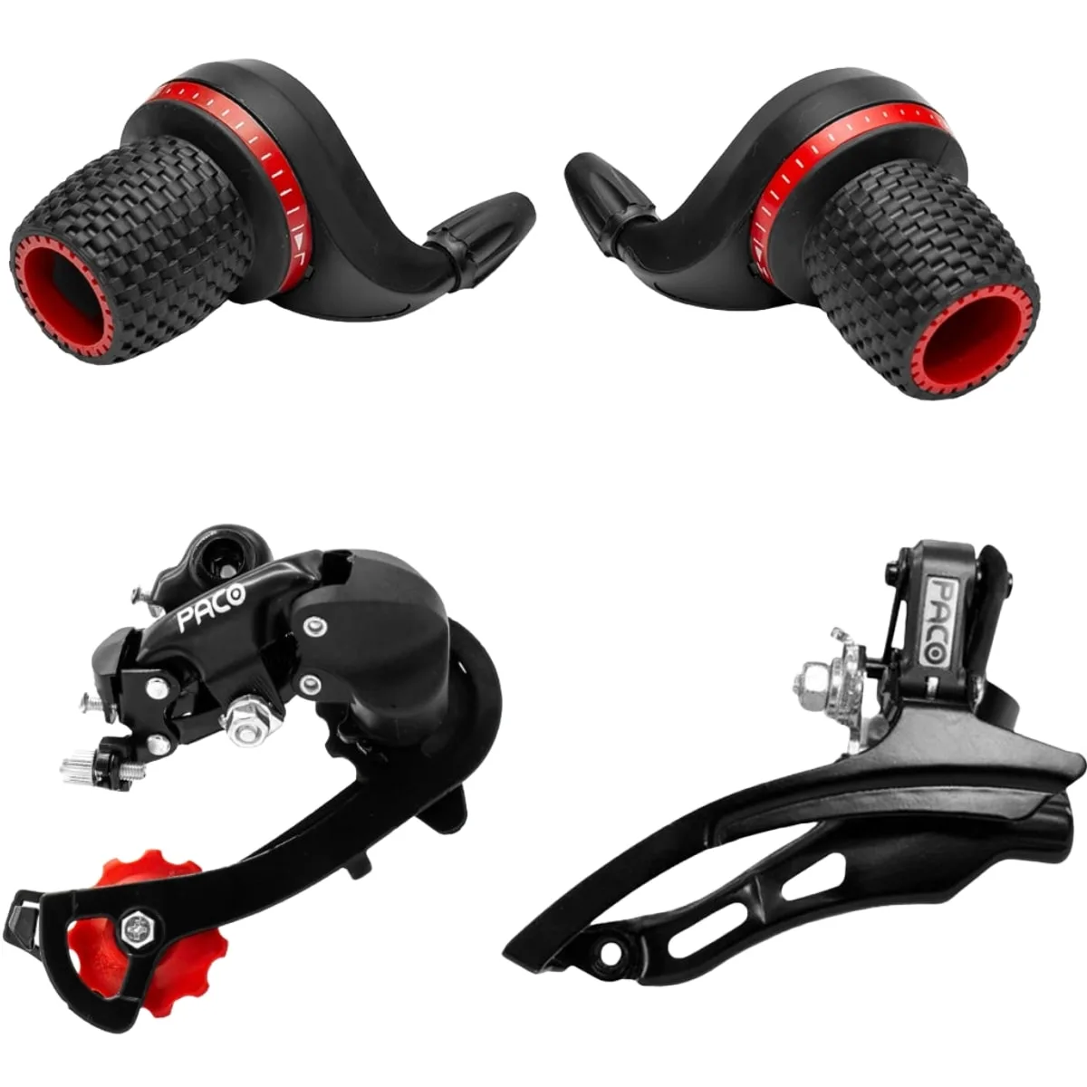 Kit Câmbio Paco Grip Shift 21 Velocidades Preto