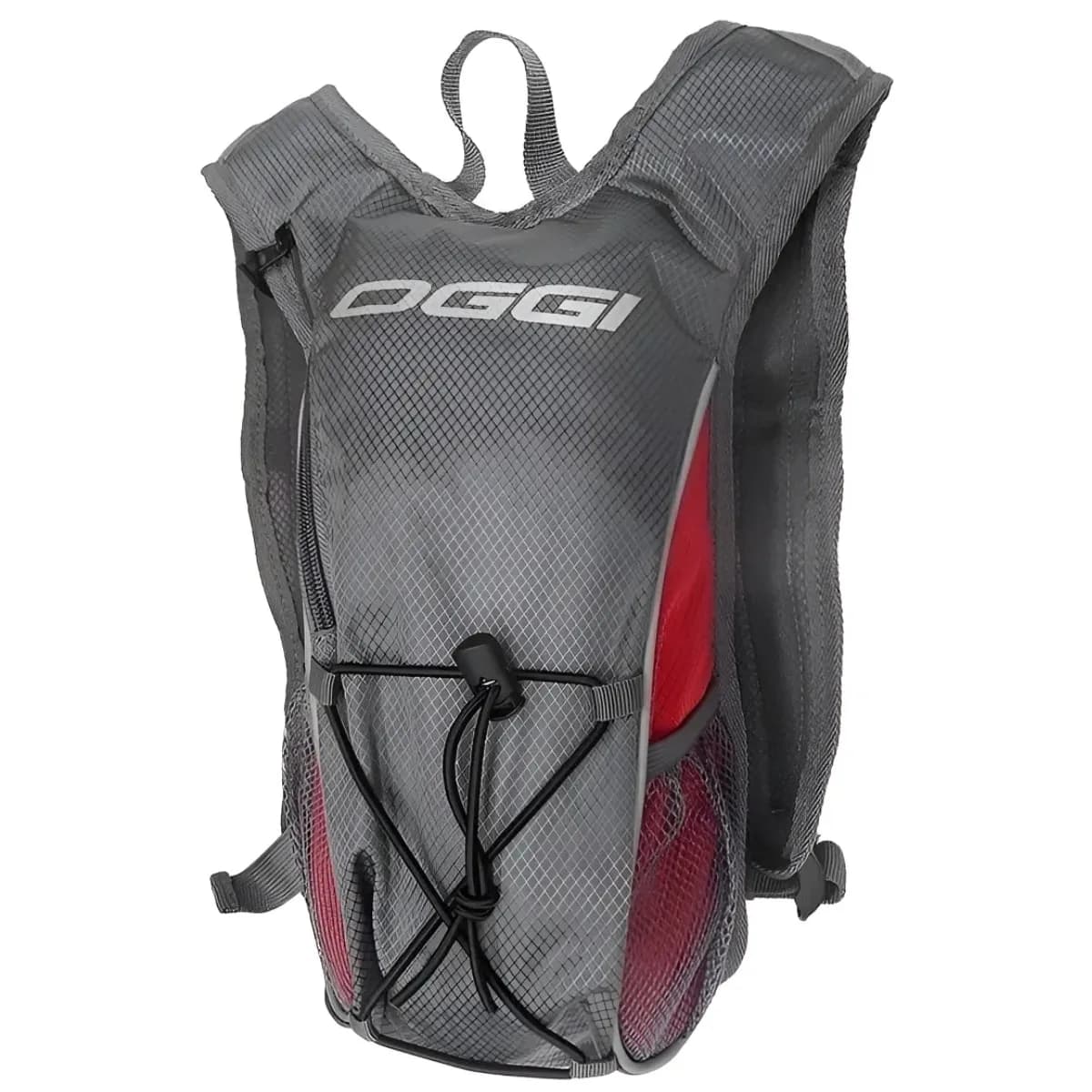 Mochila Hidratação Oggi First Club Vermelho e Cinza 1L + 2L Carga