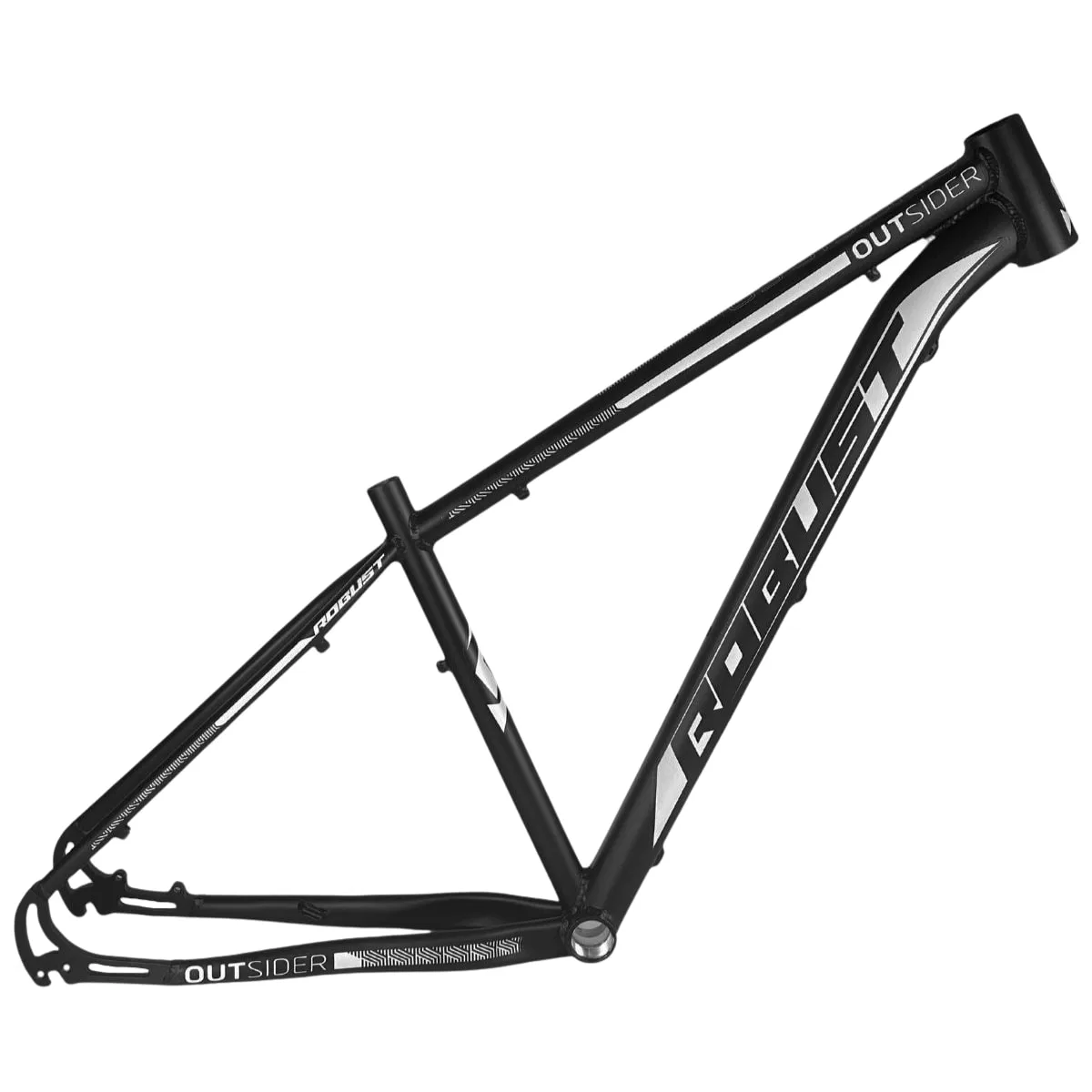 Quadro de Bicicleta Aro 29 MTB Robust Outside Preto Fosco e Branco