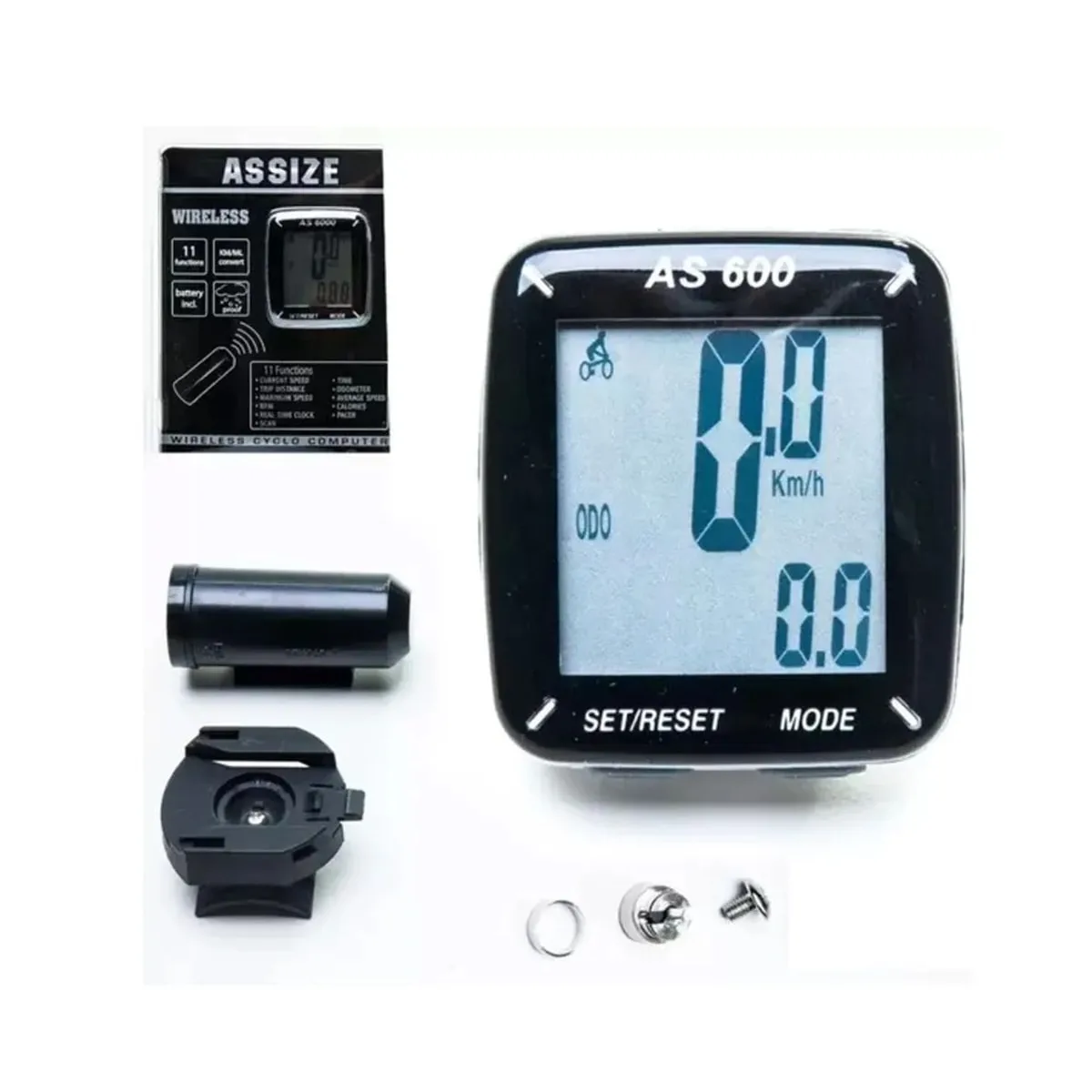 Velocímetro Bike Assize Digital AS-6000 Wireless com 11 Funções