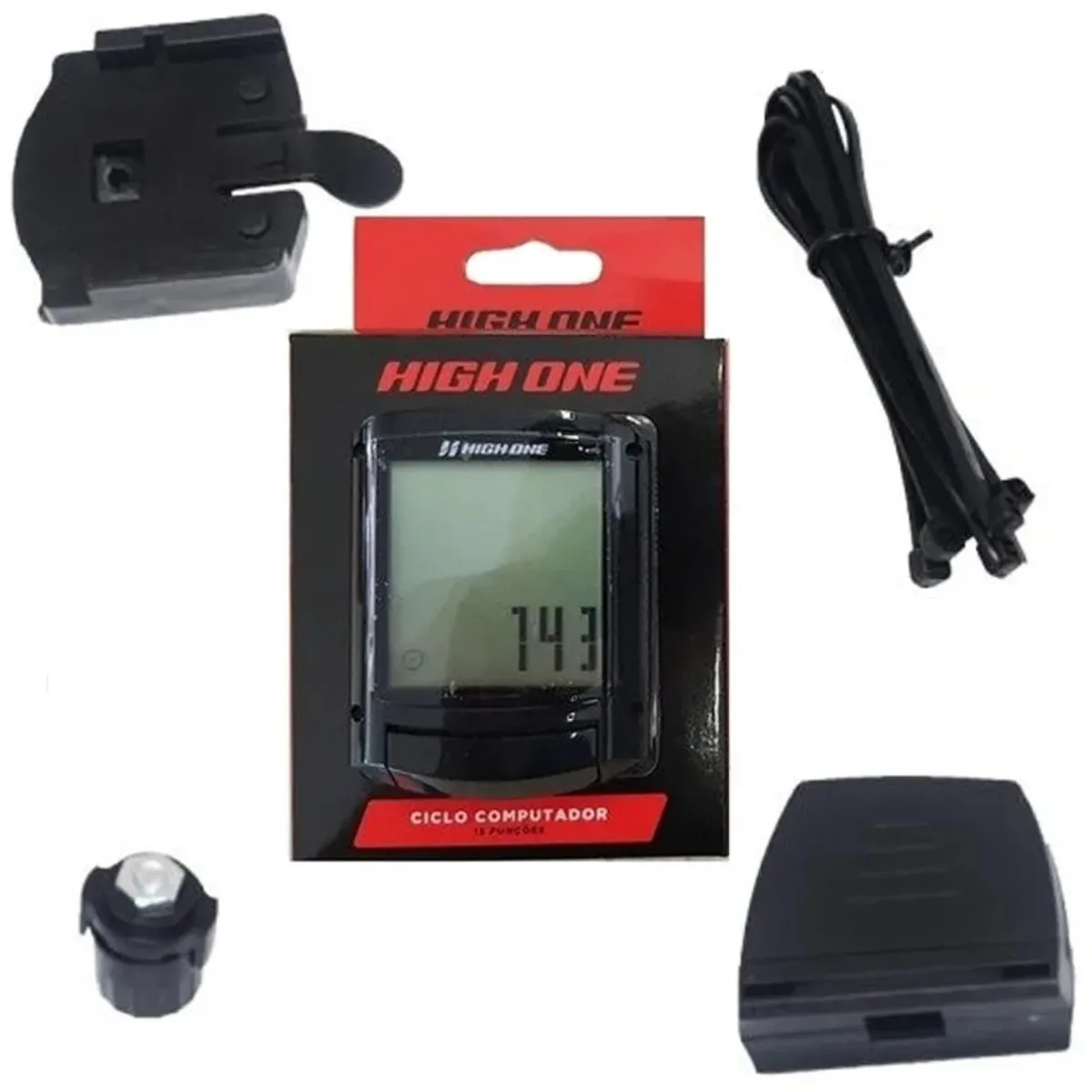 Velocímetro de Bicicleta Digital High One 15 Funções Wirelles
